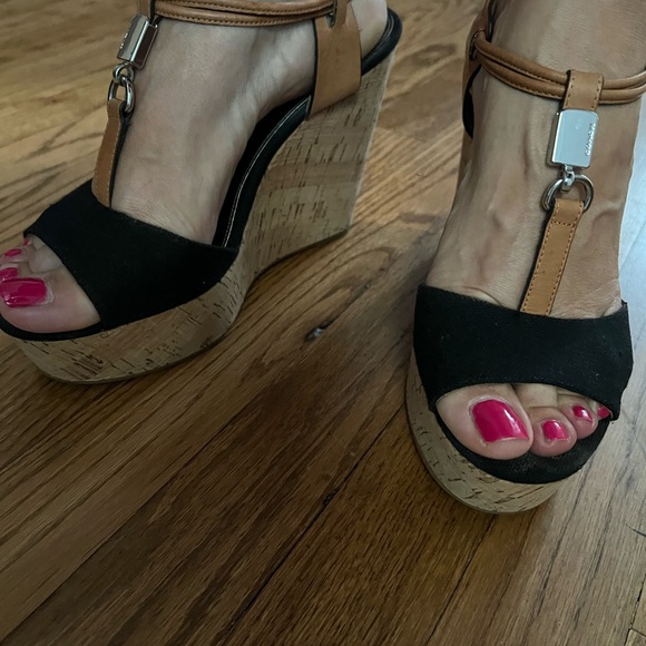 Coach platform wedge sandals women’s - Picture 5 of 11